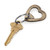 Bronze Heart Bottle Opener Keychain