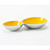 2 Compartment Snack Bowl - Yellow