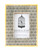 2" X 3" Grey Block Print Hand Painted Picture Frame With Yellow Border