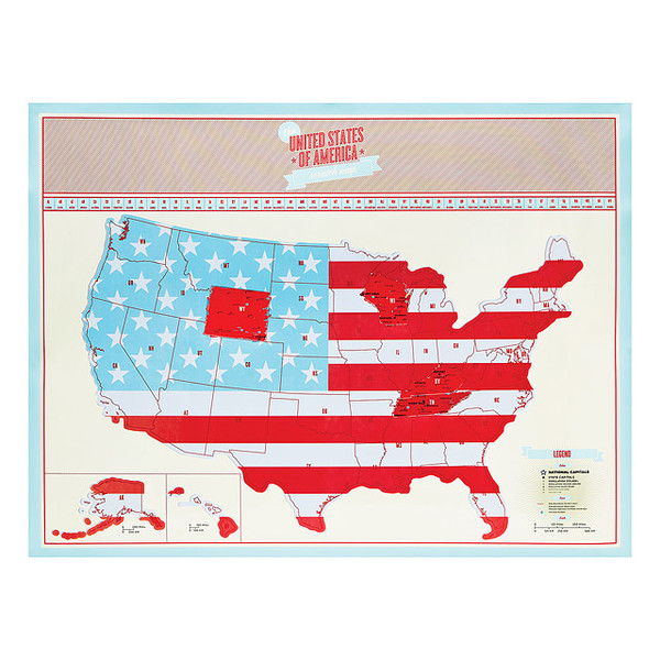 Usa Scratch Map