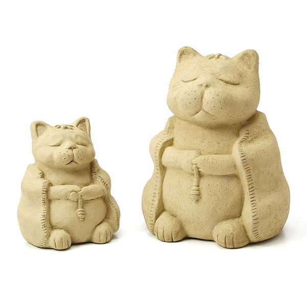 Small Zen Cat Garden Sculpture