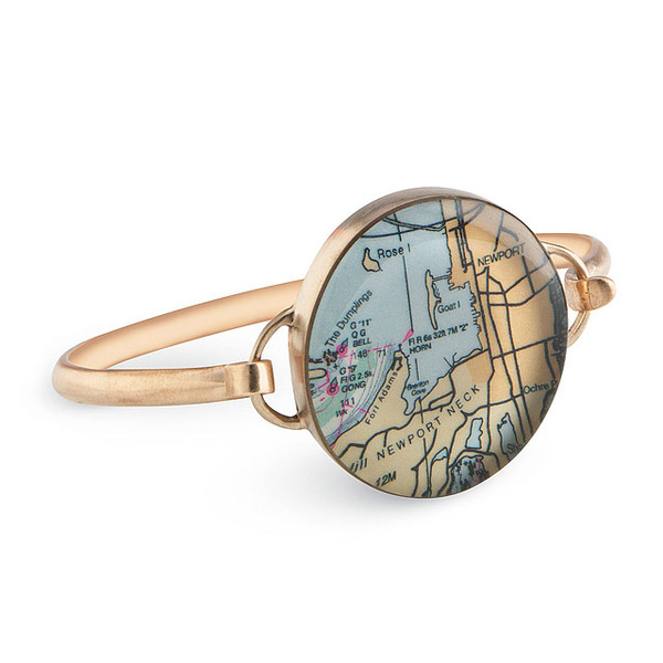 Custom Map Bracelet