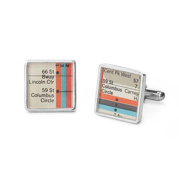 Authentic Vignelli Map Cufflinks