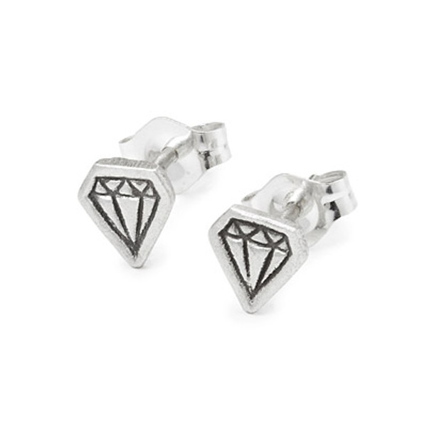 Sterling Silver Diamond Studs