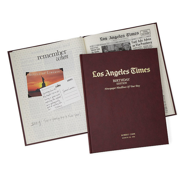 La Times Custom Birthday Book