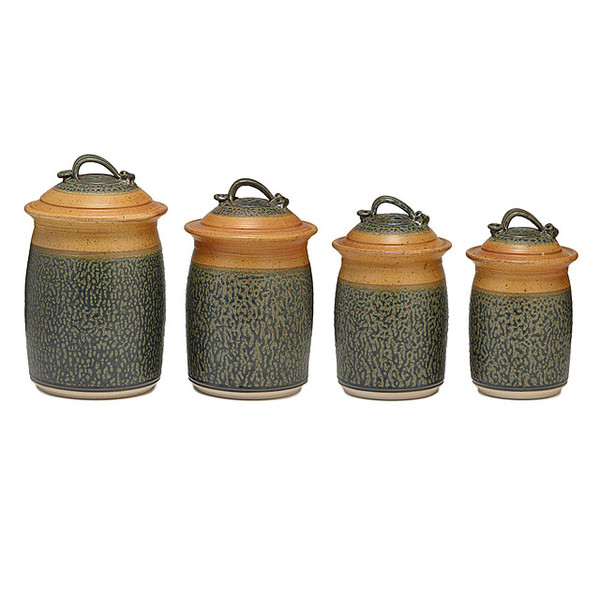 Stoneware Canister Set