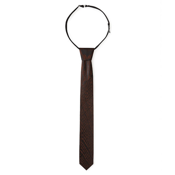 Skinny Wooden Necktie In African Rosewood