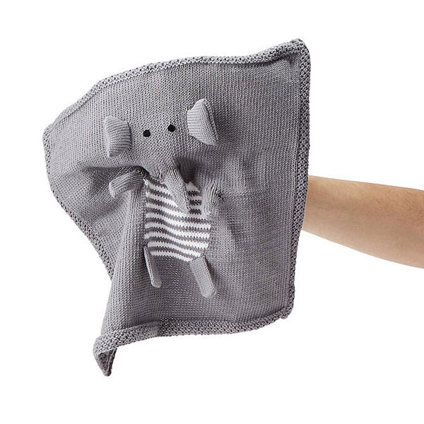 Elephant Finger Puppet Blankie