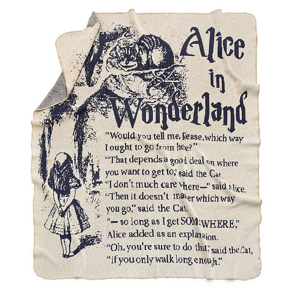 Alice In Wonderland Storybook Blanket