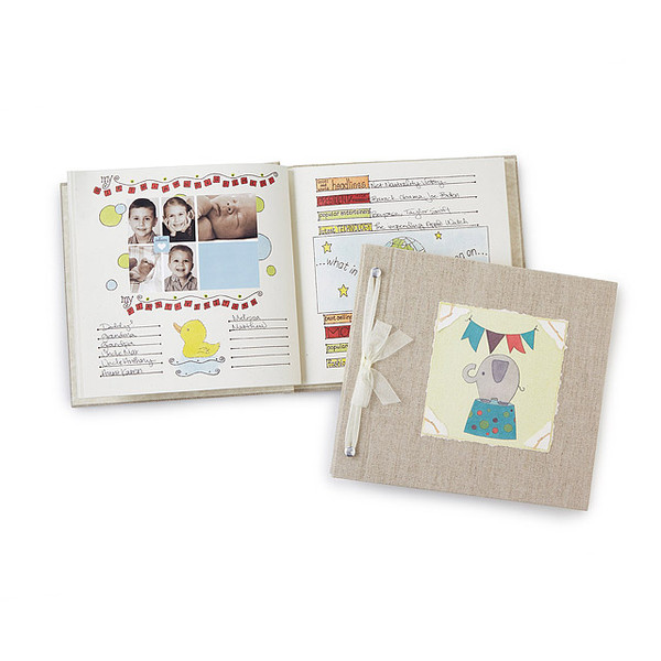 Cheerful Elephant Baby Memory Book