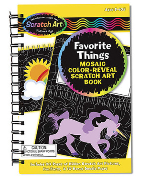 Scratch Art® Mosaic Color-Reveal Book - Favorite Things