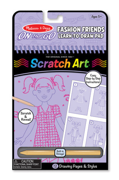 On the Go Scratch Art: Learn-to-Draw Pad - Fashion Friends