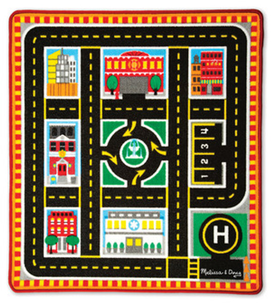 Round The City Rescue Rug & Vehicle Set