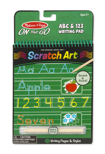 On the Go Scratch Art: ABC & 123 Writing Pad