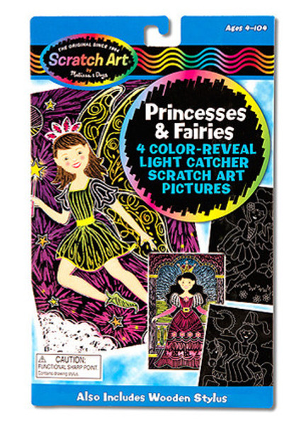 Scratch Art® Color-Reveal Light Catcher Pictures - Princess & Fairy