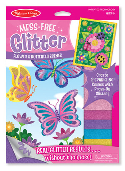 Mess-Free Glitter Flower & Butterfly Scenes