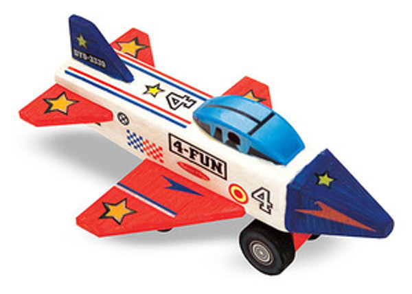 Decorate-Your-Own Wooden Jet Plane