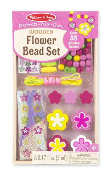 Decorate-Your-Own Wooden Flower Bead Set