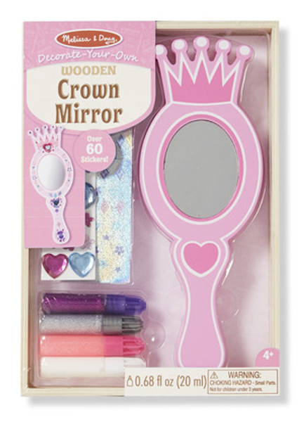 Decorate-Your-Own Wooden Crown Mirror