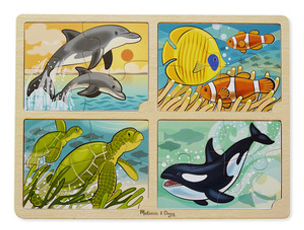 4-in-1 Jigsaw Puzzle - Sea Life