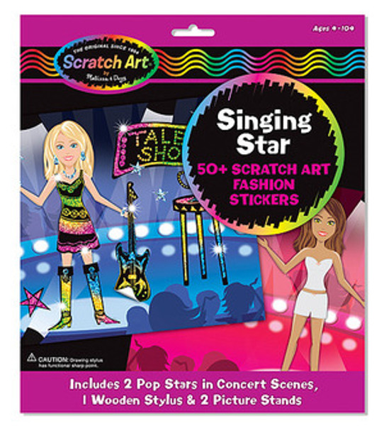Scratch Art® Fashion Sticker Scenes - Singing Star