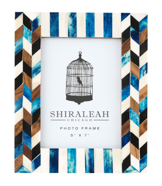 Boheme Geometric Inlay 5X 7 Picture Frame, Multi