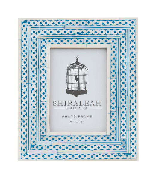 Boheme Chain Inlay 4X 6 Picture Frame, Blue