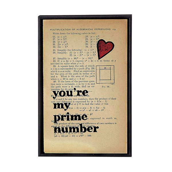 You'Re My Prime Number Vintage Print