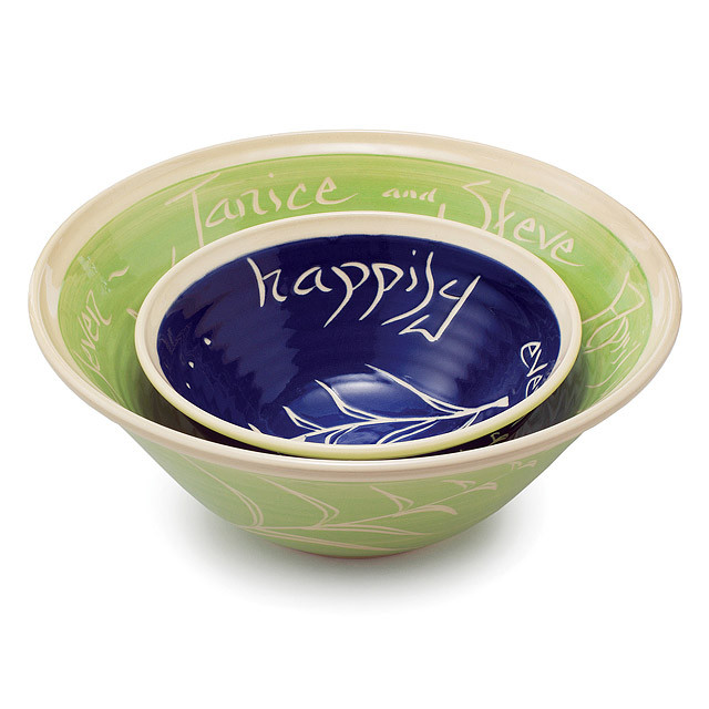 Personalized Wedding Nesting Bowls - Set Of 2