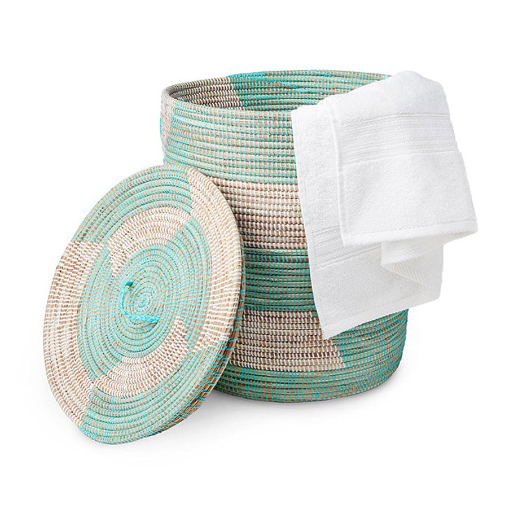 Handmade Lidded Basket Hamper