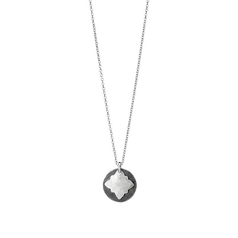 Inky Vignette Sterling Necklace