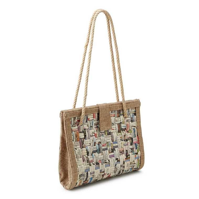 Upcycled Newspapers Handbag