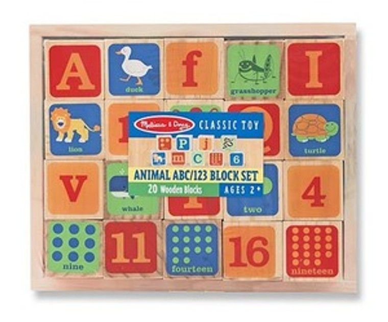 Animal ABC + 123 Wooden Blocks Set