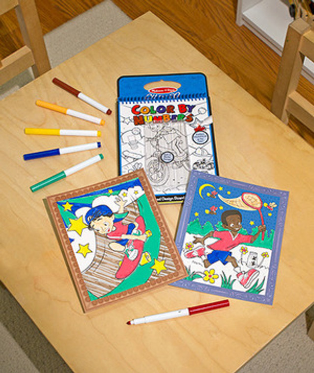 Color by Numbers Blue- ON the GO Travel Activity