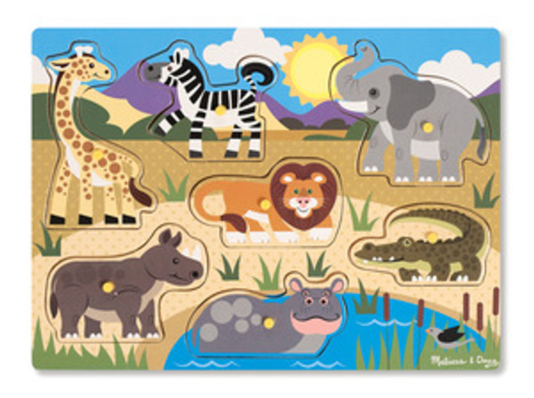 Safari Peg Puzzle - 7 Pieces