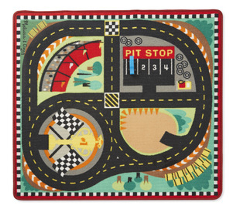 Round the Speedway Race Track Rug & Car Set