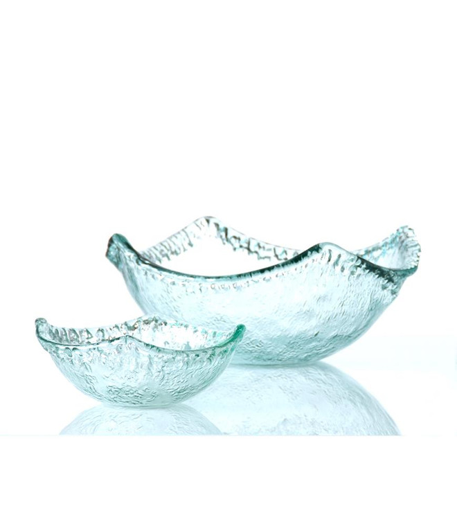 Large Rustic Squared Bowl - Clear