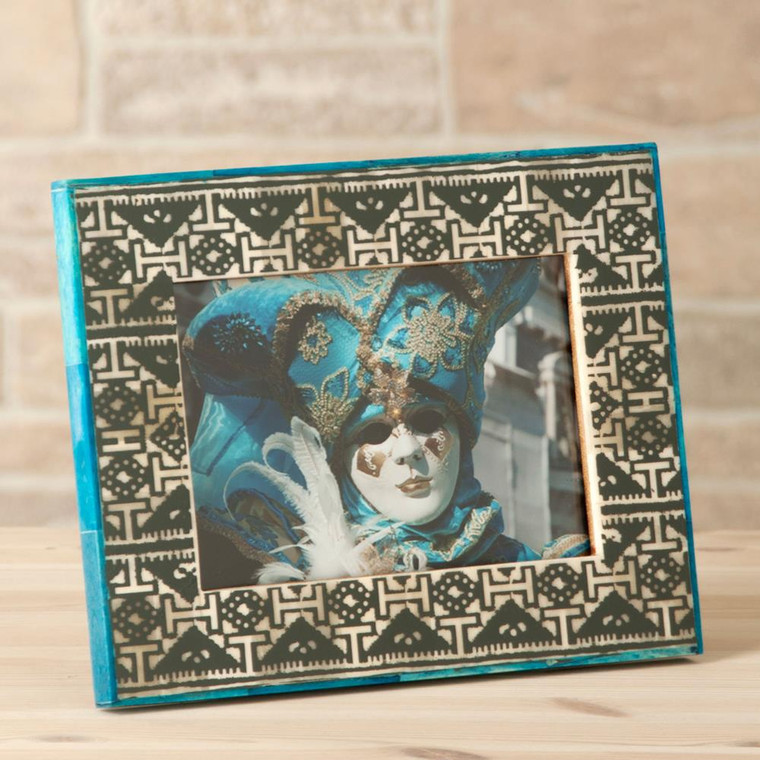 5"X7" Grey Tapestry Hand Painted Picture Frame