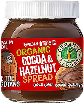 main image of organic larder cocoa and hazelnut spread 350g
