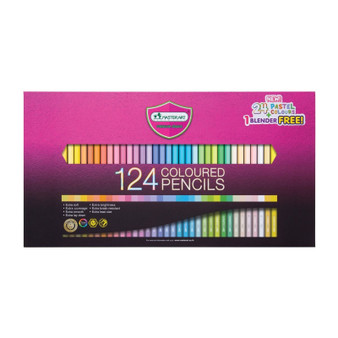 main image of the main image of master art premium grade coloured pencils set of 124colors.