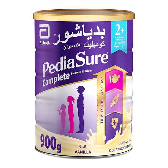 main image of pediasure triplesure for 2-10 years complete balanced nutrition vanilla flavor 900g