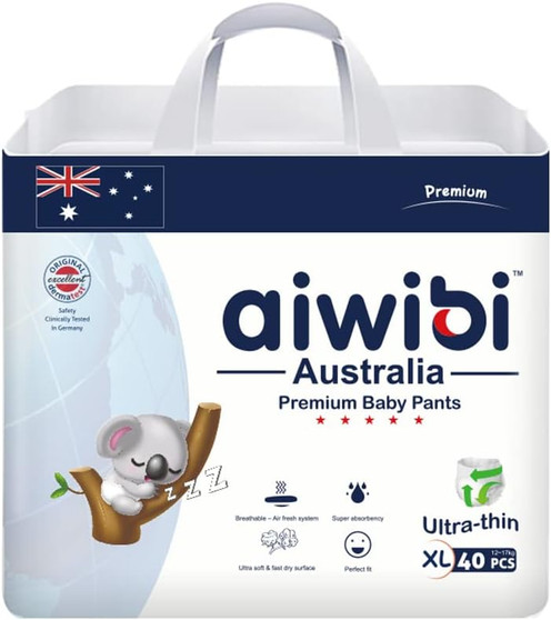 main image of aiwibi premium baby diaper pants size 5 xl for 12 to 17 kg 40 pcs