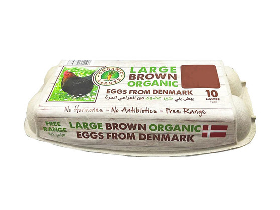 main image of organic larder brown free range organic eggs pack of 10
