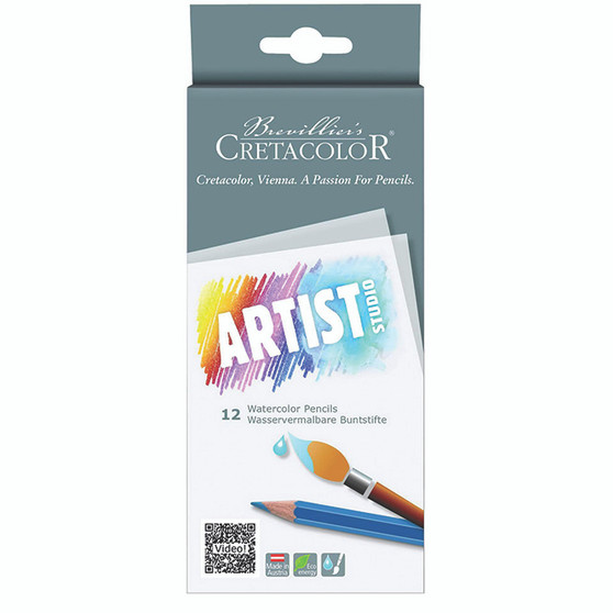 main image of the main image of cretacolor artist studio watercolour pencils 12 pcs set