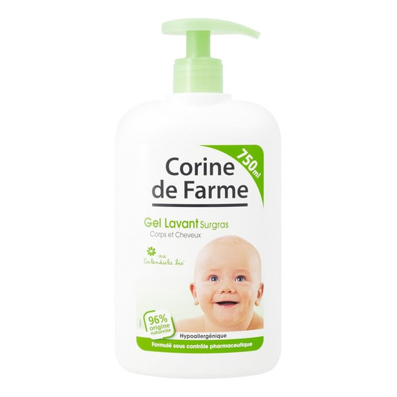 main image of corine de farme extra mild body & hair gel with moisturizing almond flower 500 ml
