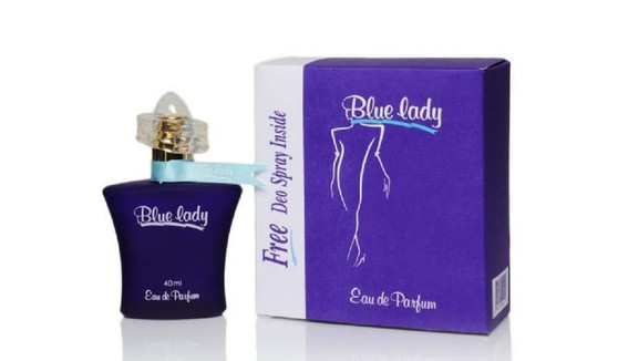 main image of rasasi blue lady eau de parfum with deo spray blue 40ml