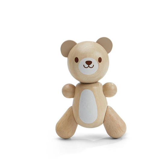 Meet a Plan Toys Little Bear – a companion that make your nursery almost as cute as your little one! Your baby can grasp, hold and talk to the bear. This toy helps develop fine motor and communication skills.