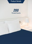 second image of king size fitted sheet 100% cotton 200 thread count breathable bedding sheet comfortable blue bed sheets for bedroom 200 x 200 cm