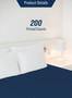 second image of single fitted sheet 100% cotton 200 thread count breathable blue bedding sheet comfortable bed sheets for bedroom 100 x 200 cm