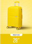 second image of british tourister polypropylene spinner check in large luggage trolley 28 inch yellow 